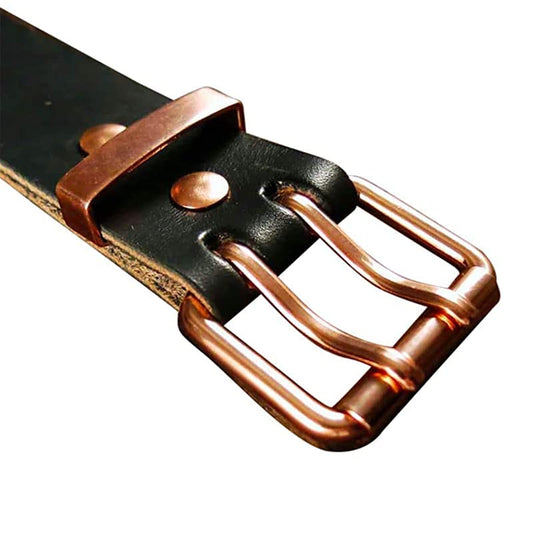 SOLID COPPER DOUBLE PRONG BELT BUCKLE 1.5"